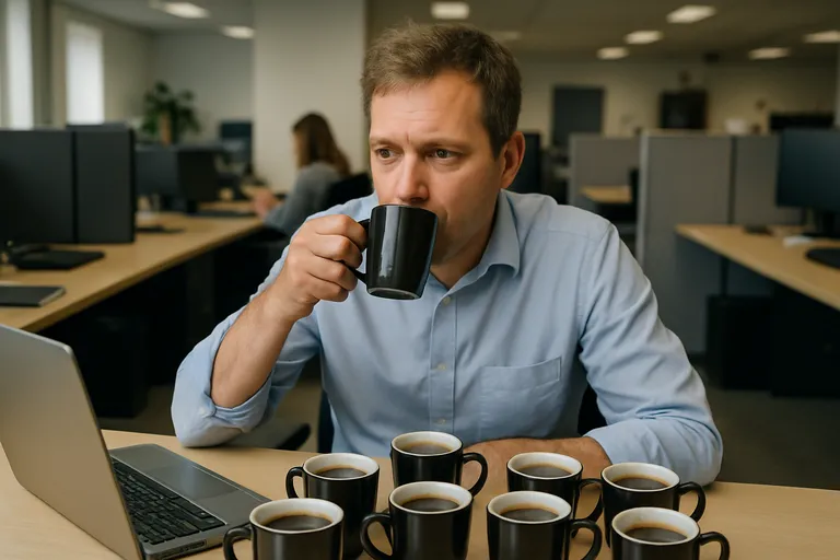 Waarom drinkt je collega 8 koppen koffie?